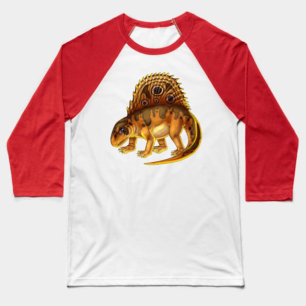 Dimetrodon Baseball T-Shirt by cometkins